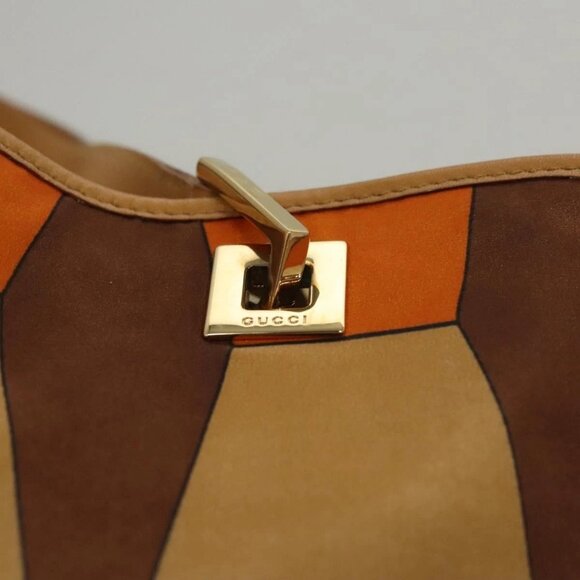 GUCCI Hand Bag Nylon Brown 002 9099 Auth ti2976 - Picture 10 of 16